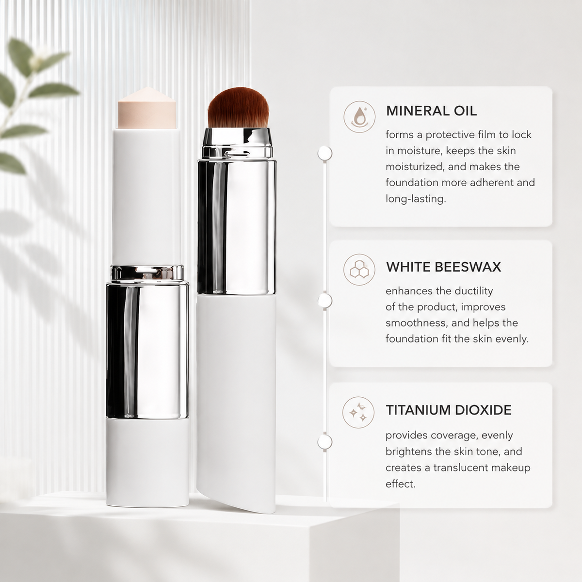 Korean Colour-Changing Foundation Stick | Flawless Skin Coverage |
