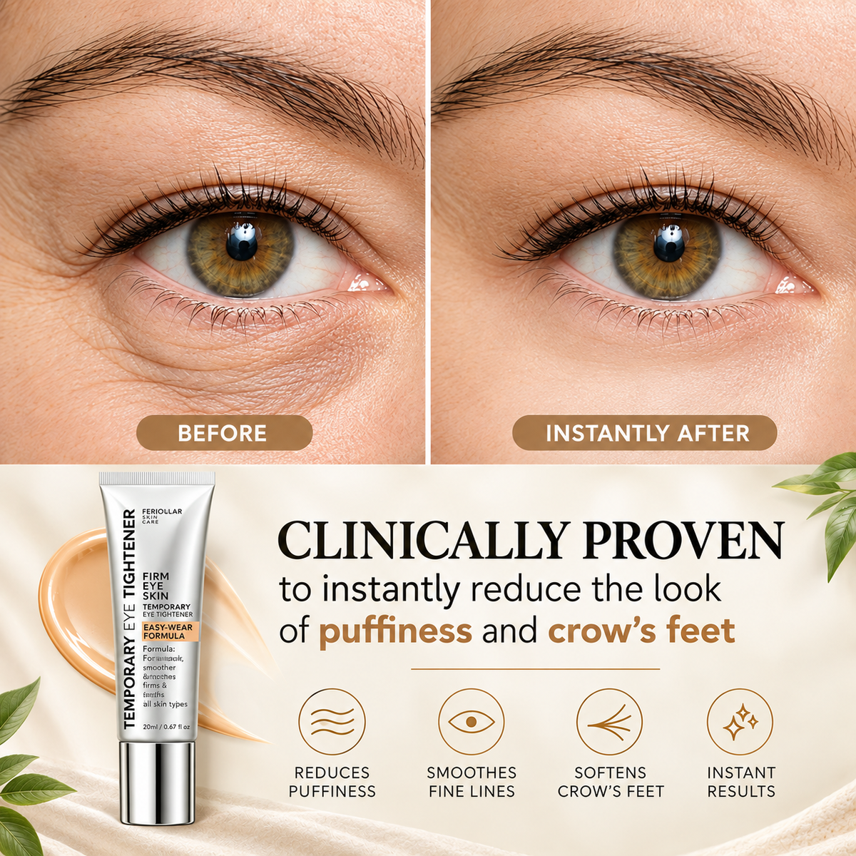Instant Eye Lift – Under Eye Tightening Cream for Bags, Puffiness & Fine Lines