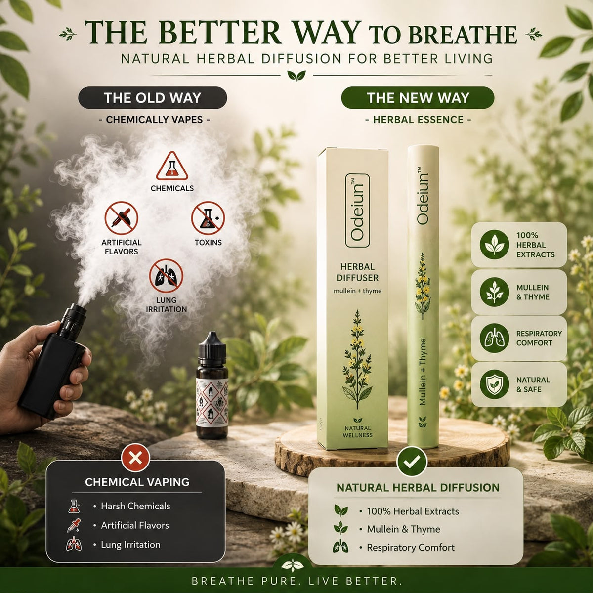 Herbal Diffuser – Breathe Easy, Calm Your Mind [ Pack of 4 ]