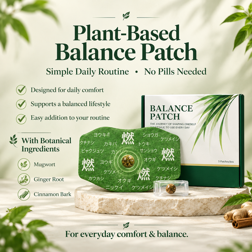 Japanese herbal stomach patch box with 5 patches