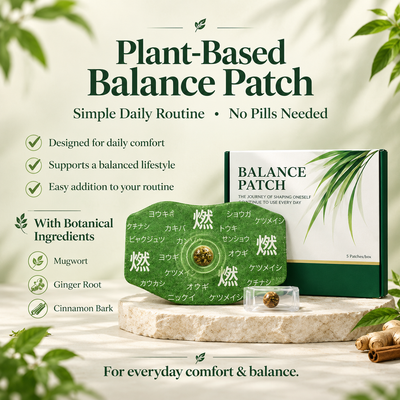 Japanese herbal stomach patch box with 5 patches
