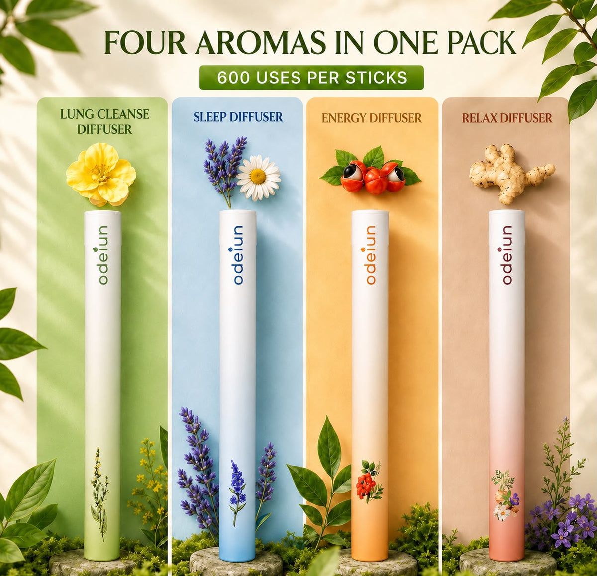 Natural herbal diffuser for relaxation and fresh indoor air